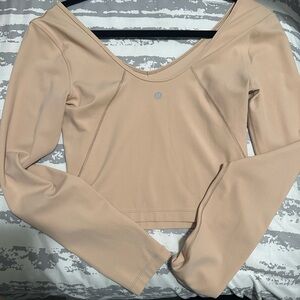 Lululemon Athletica Beige Long Sleeve Top/Bottoms double lined